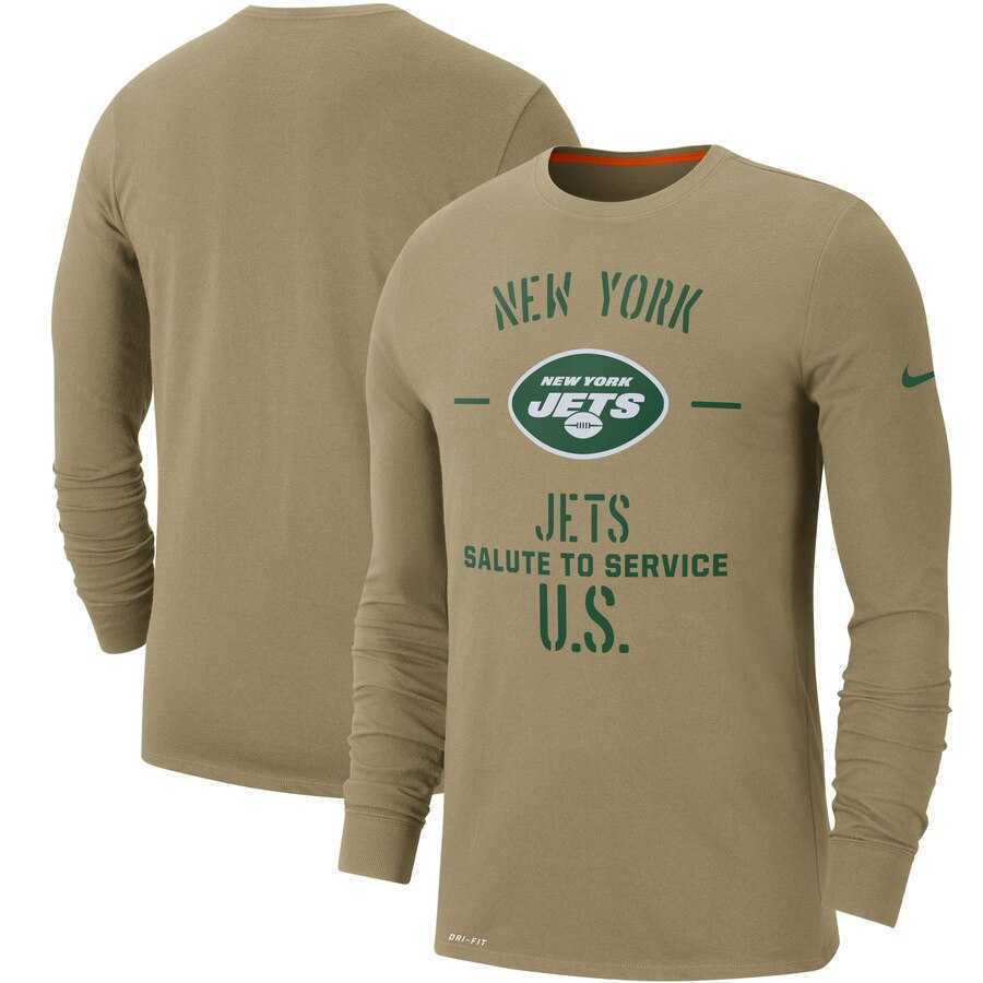 Men's New York Jets Nike Tan 2019 Salute to Service Sideline Performance Long Sleeve Shirt,We sell and wholesale Men's New York Jets Nike Tan 2019 Salute to Service Sideline Performance Long Sleeve Shirt on line form chian!
